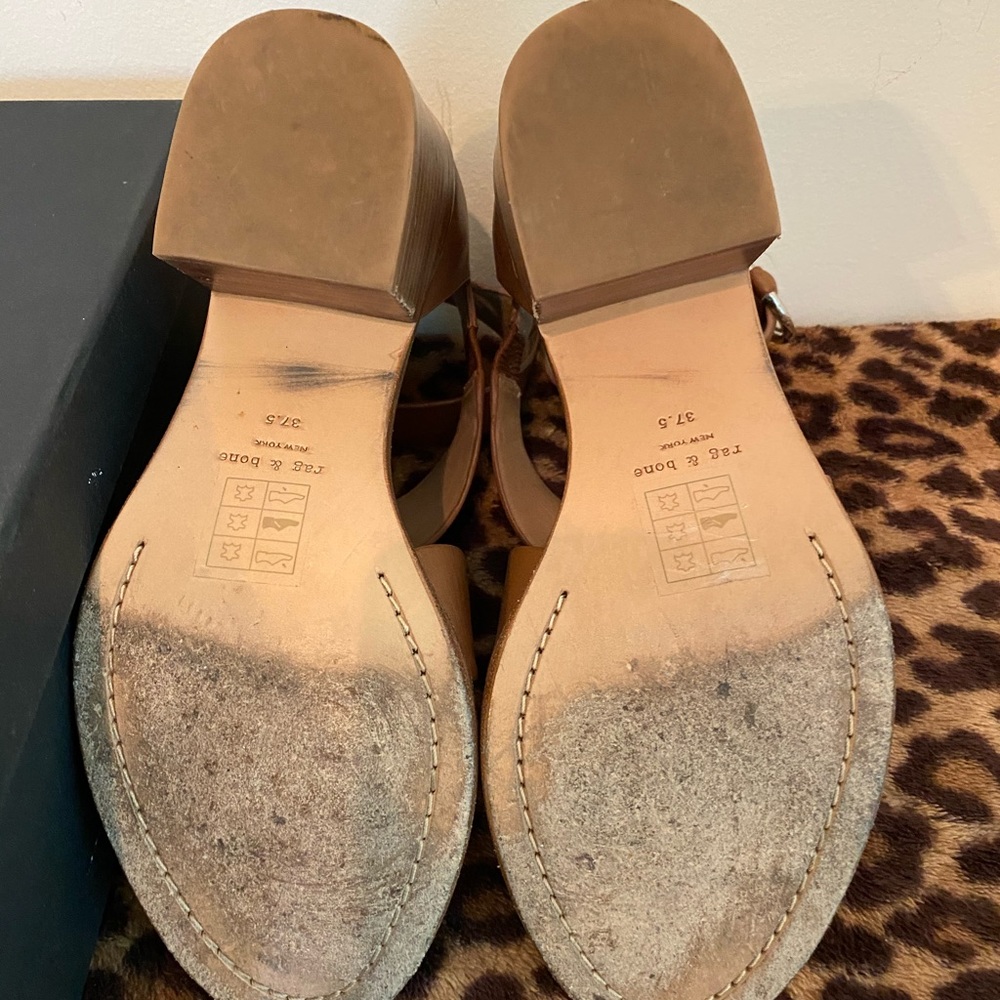 Rag & Bone Mari Tan 2 1/2” Block Heel Sandals 7.5 - image 6